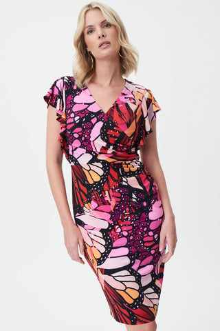 Printed Butterfly Sleeve Dress