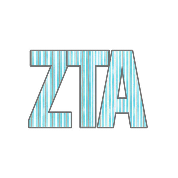 Zeta Tau Alpha Signature Stripe Acrylic Shelfie