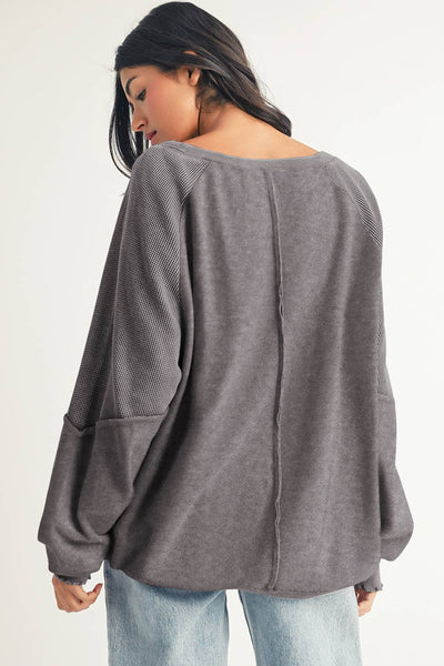 Seam Raglan Sweatshirt: Sail Blue / S