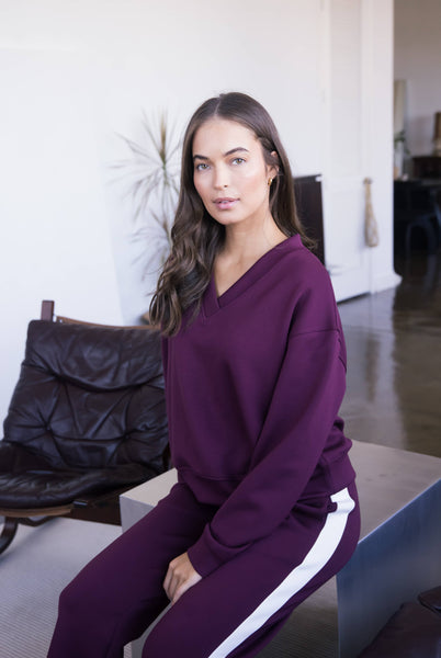 Butter Modal V-Neck Pullover / Small
