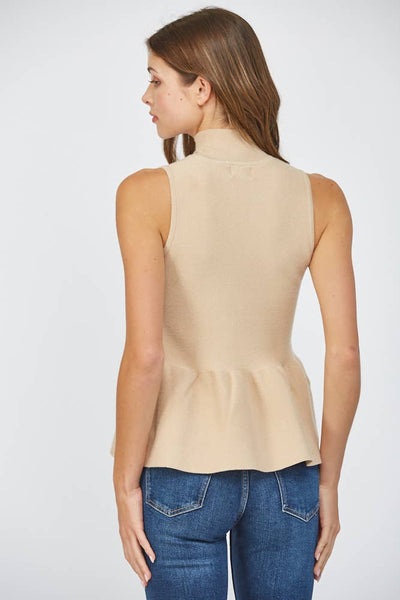 MOCK NECK SWEATER TANK / M