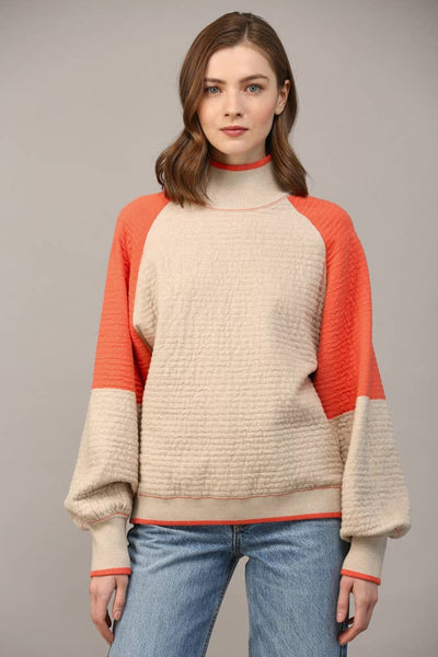 FATE - KNIT COLORBLOCK SWEATER -SMALL