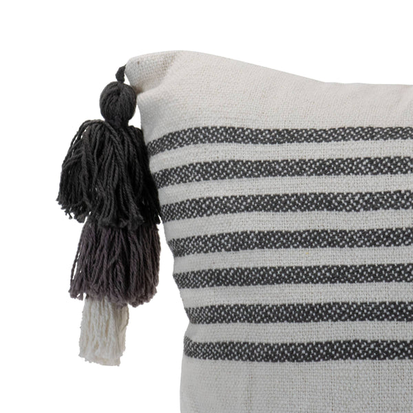 Foreside Home & Garden - SALE - 18X18 Hand Woven Liz Pillow Gray
