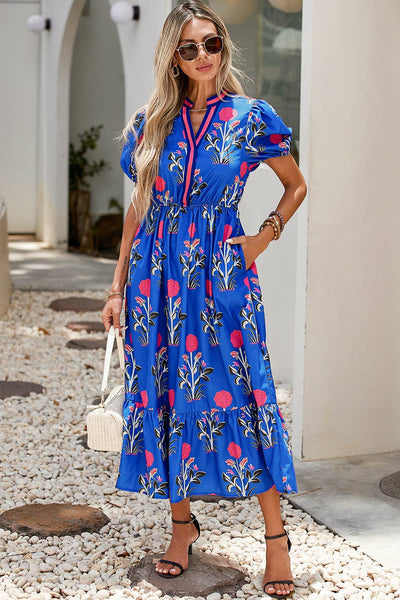 Faith - Floral High Waist Maxi Dress: private label