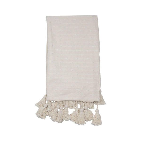 Foreside Home & Garden - Hand Woven Kira Throw White