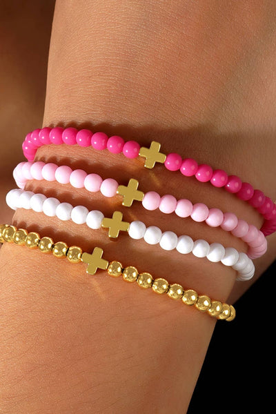 Elastic Bracelet Set: Gold