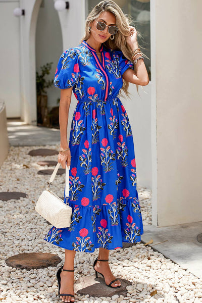 Faith - Floral High Waist Maxi Dress: private label