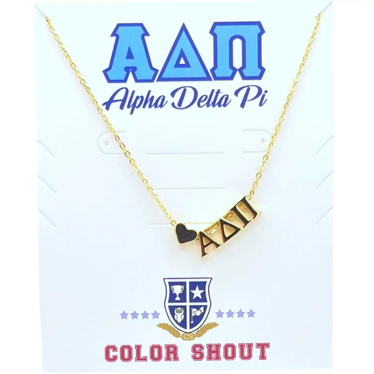 Alpha Delta Pi Heart Necklace