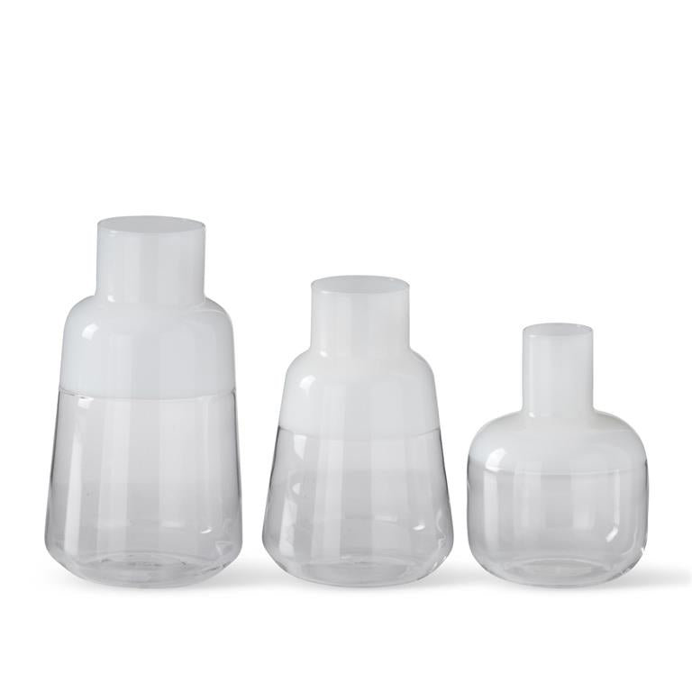 White and Clear Glass Vase