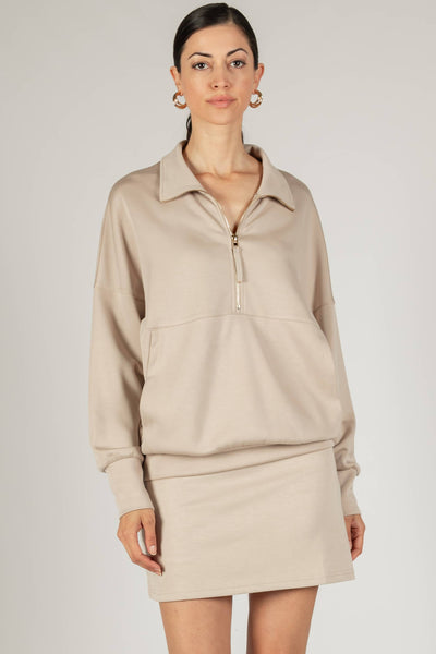 Butter Modal Zip Up Pullover/ Large