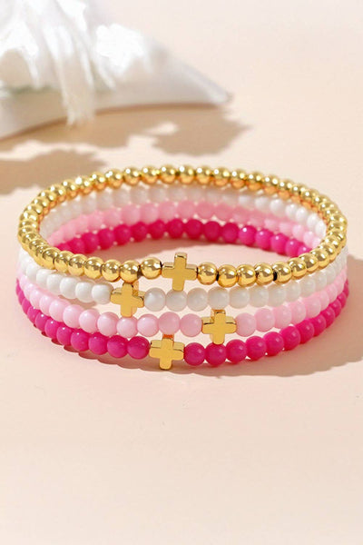 Elastic Bracelet Set: Gold
