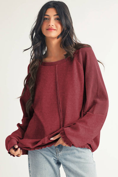 Seam Raglan Sweatshirt: Sail Blue / S