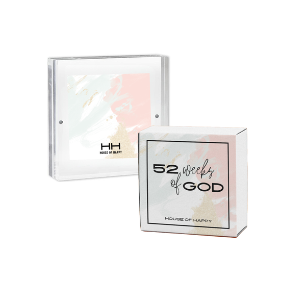 House of Happy - 52 Weeks of God | Scripture Card Set + Acrylic Frame