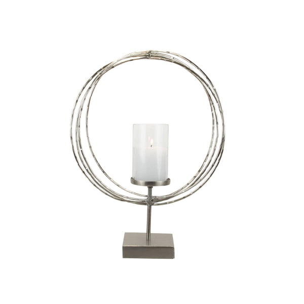 Foreside Home & Garden - SALE - Hammered Ring Pillar Holder Small