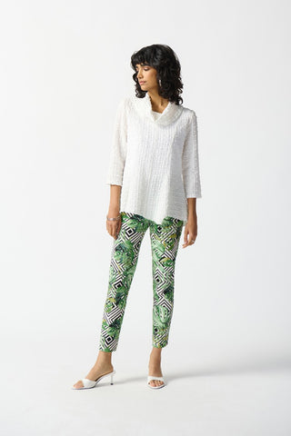 Woven Jacquard Flared Tunic
