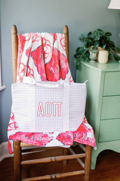 Gracefully Made Art - Alpha Omicron Pi Tote Bag, Sorority
