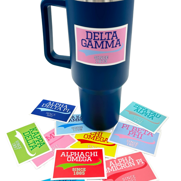 Sorority Sticker - Collegiate Design