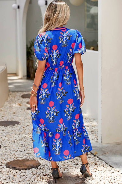 Faith - Floral High Waist Maxi Dress: private label
