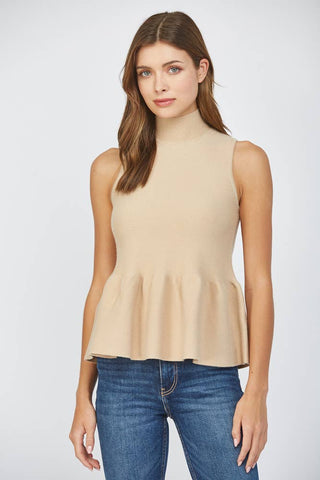 MOCK NECK SWEATER TANK / L
