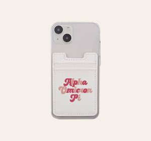 Sorority Stick-On Phone Wallet: Alpha Omicron Pi