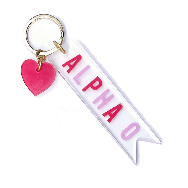 Sorority Acrylic Heart Keychain