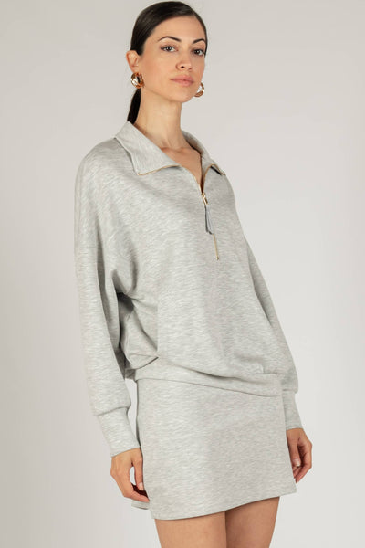 Butter Modal Zip Up Pullover/ Medium