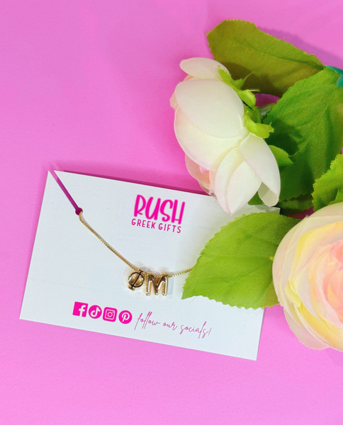 Sorority Charm Letter Necklace: Alpha Delta Pi