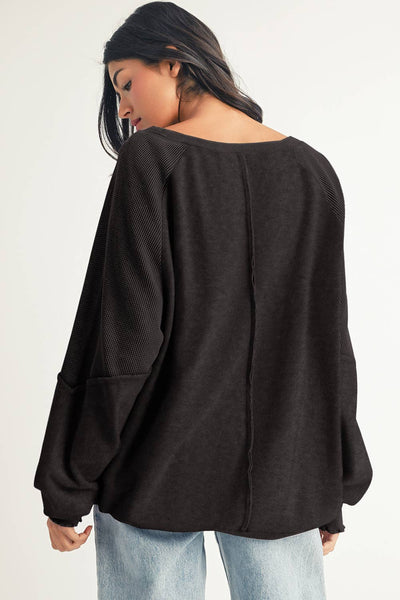 Seam Raglan Sweatshirt: Sail Blue / S