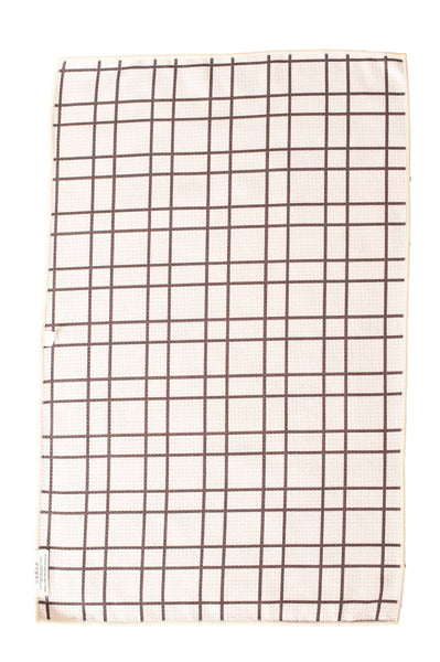 Crae.Home - Lilly Plaid: Reversible Hand Towel: Brown / Hand Towel