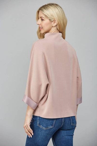 FATE - MODAL BLEND MOCK NECK: WASHED BLACK / S