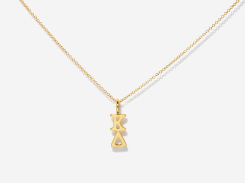 Sorority Greek Letter Necklace: Alpha Omicron Pi