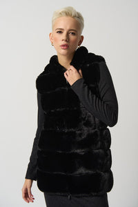 Faux Fur Hooded Vest