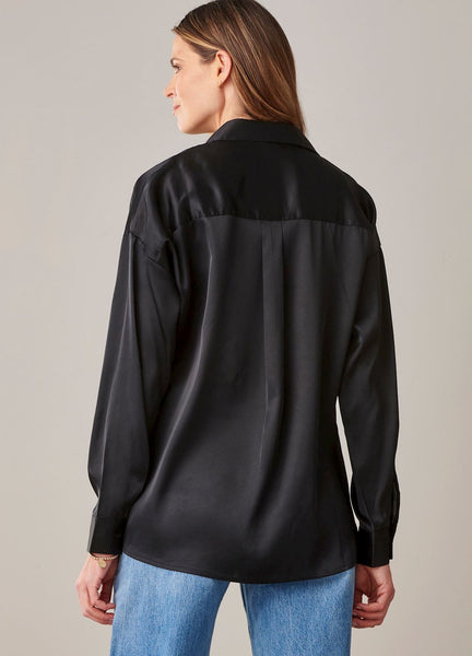 Satin Button Down Shirt