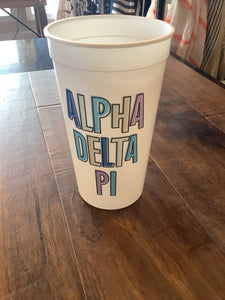 Sorority Fun Letters Stadium Cup