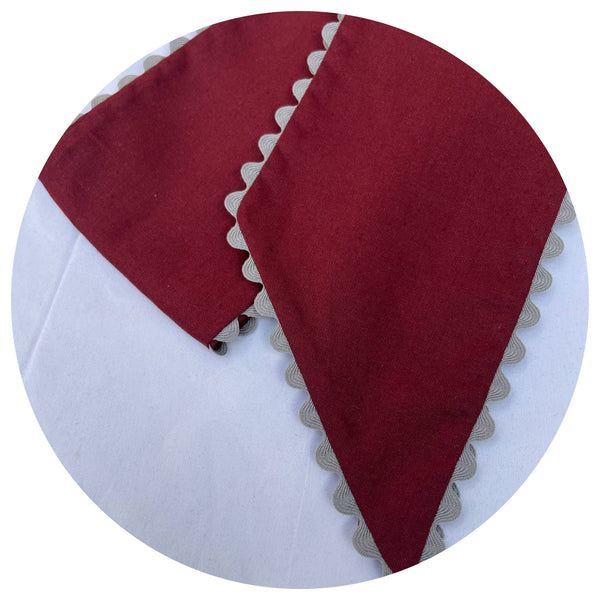 Custom Linen Sashes with Trim