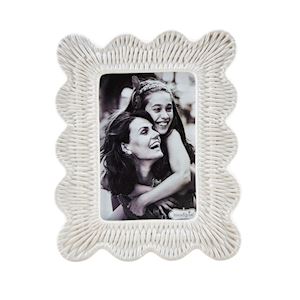 White Wicker Woven Frame