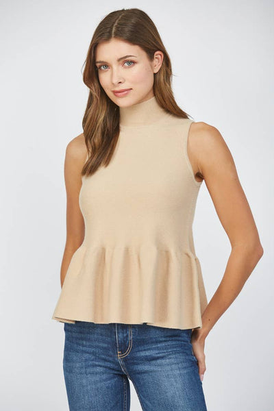 MOCK NECK SWEATER TANK / M