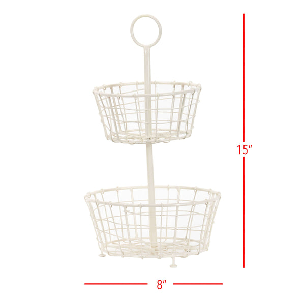 Foreside Home & Garden - Fritz Tiered Metal Basket