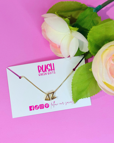 Charm Letter Necklace: Chi Omega