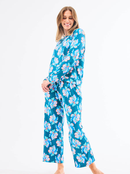 Mary Square - Women's Annie Pajama Pants Set | Center Stage Green: XL