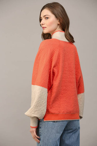 FATE - KNIT COLORBLOCK SWEATER -SMALL