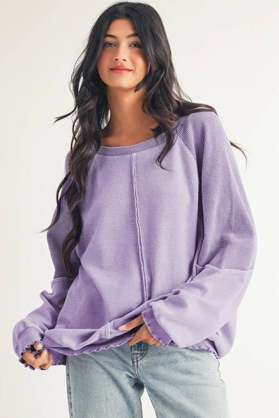 Seam Raglan Sweatshirt: Sail Blue / S