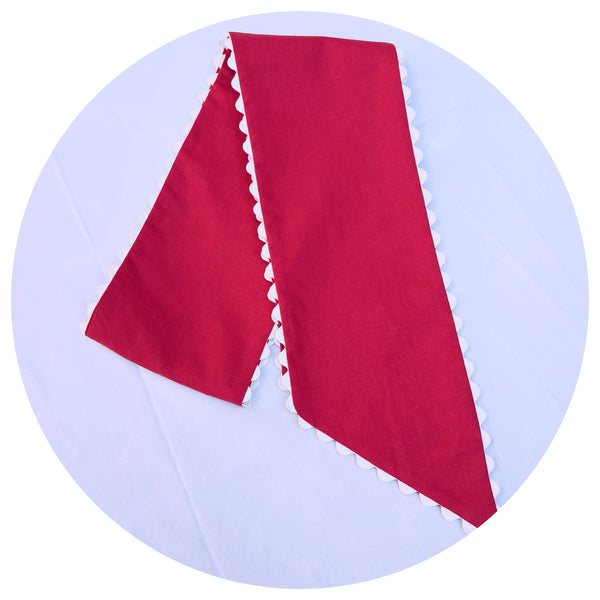 Custom Linen Sashes with Trim