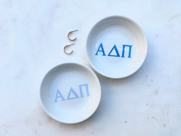 Alpha Delta Pi Ring Dish / Alpha Delta Pi Sorority Tray: Baby Blue