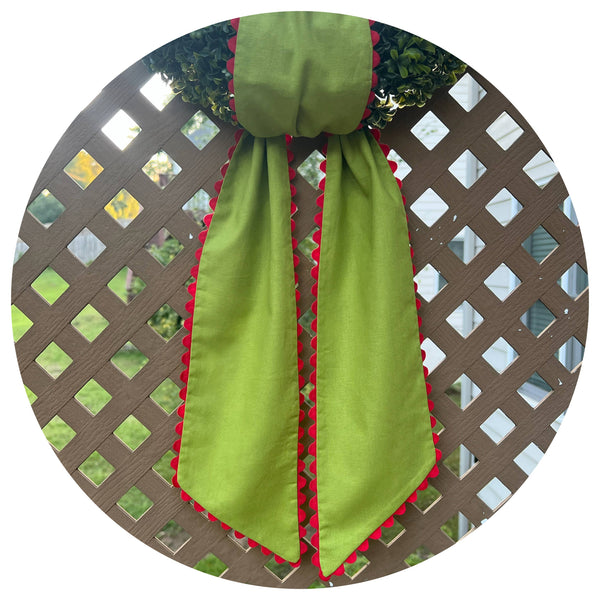 Custom Linen Sashes with Trim