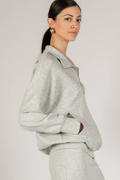 Butter Modal Zip Up Pullover/ Extra Small