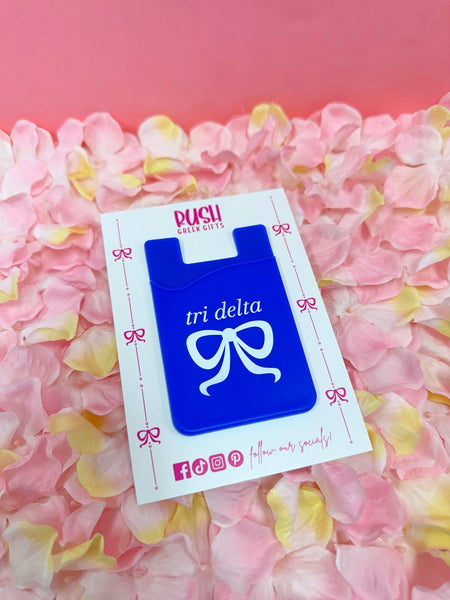 Silicone Phone Bow Wallet: Chi Omega