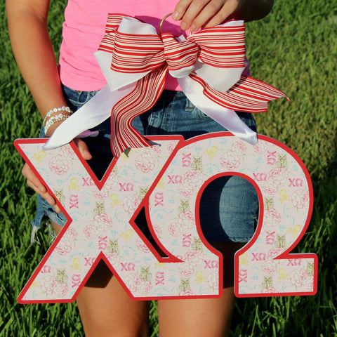 Front Porch Elegance - Chi Omega- Door Hanger: