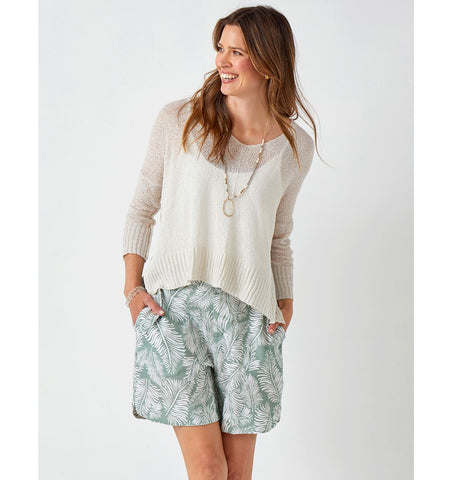 Knit Relaxed V-Neck Sweater