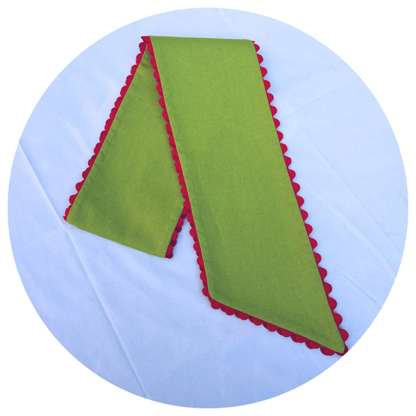 Custom Linen Sashes with Trim